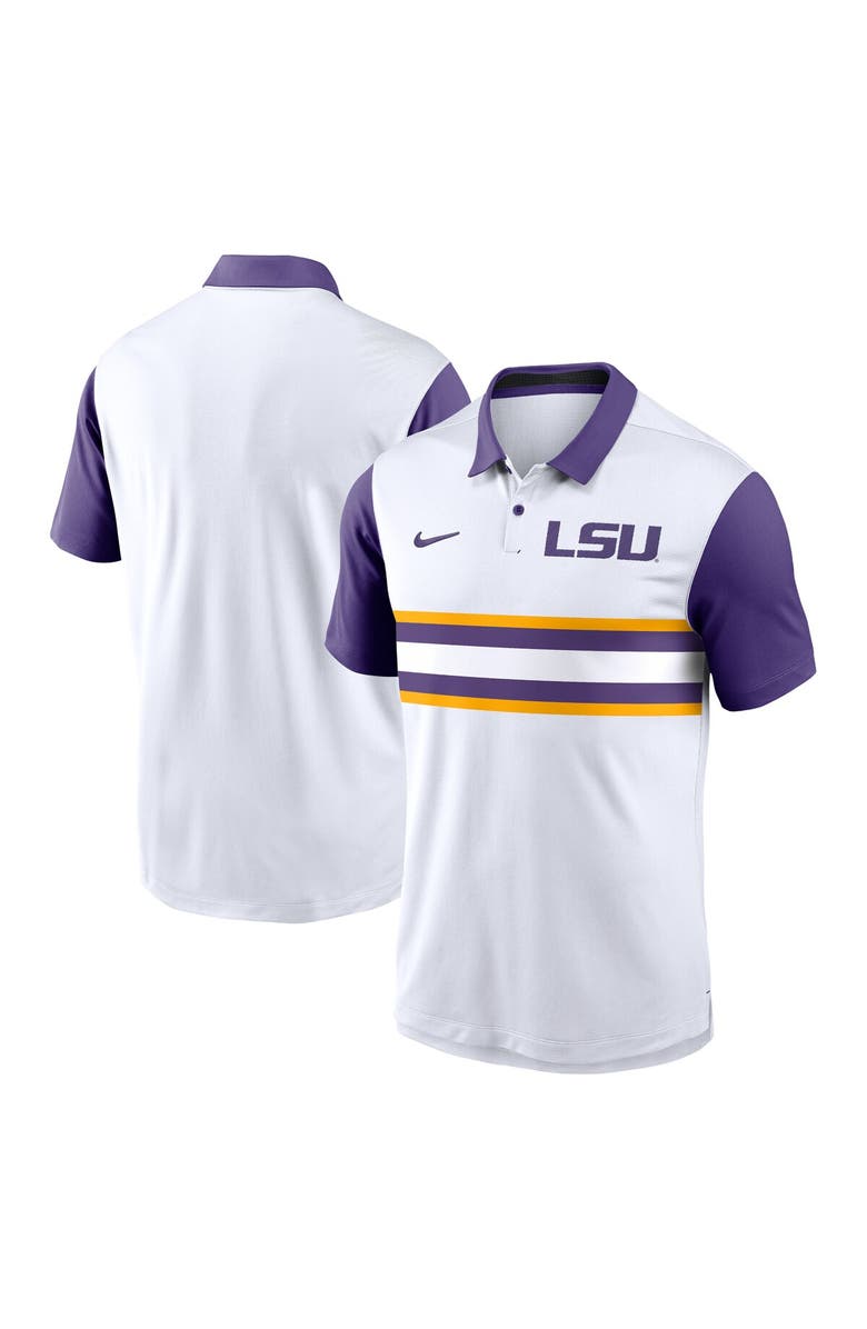 Nike Men's Nike White LSU Tigers Primetime Campus Vapor Performance Polo, Main, color, White