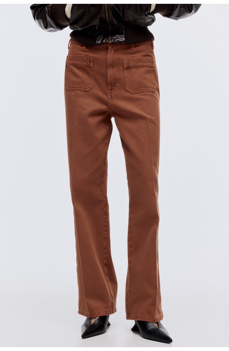H&M Straight High Jeans, Alternate, color, Terracotta
