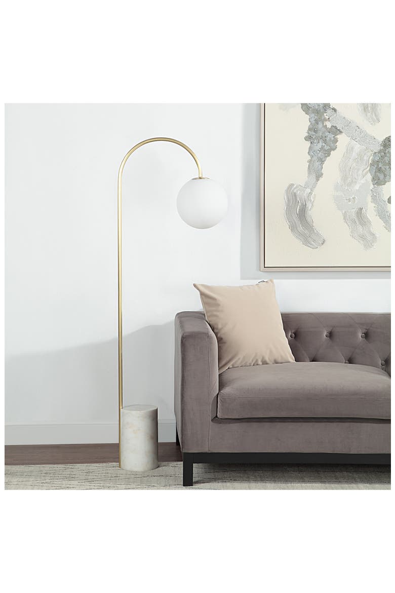 Merlot Satin Brass Floor Lamp, Alternate, color, NO COLOR