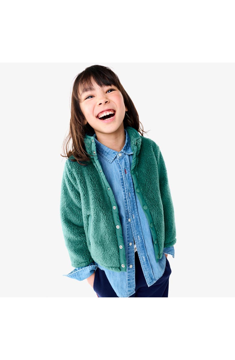 Primary Kids Teddy Fleece Jacket, Alternate, color, Sunwashed Teal