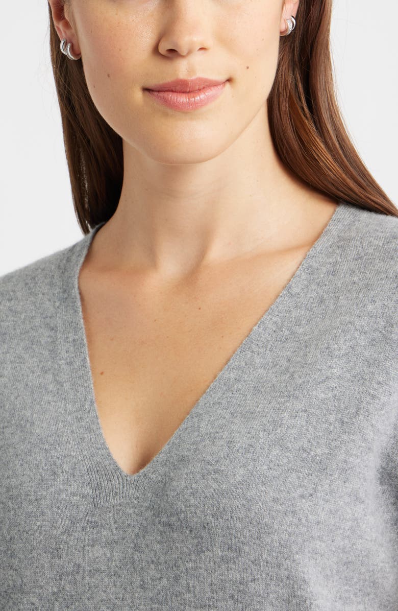 Nordstrom Set of 2 Chubby Huggie Hoop Earrngs, Alternate, color, Clear- Silver