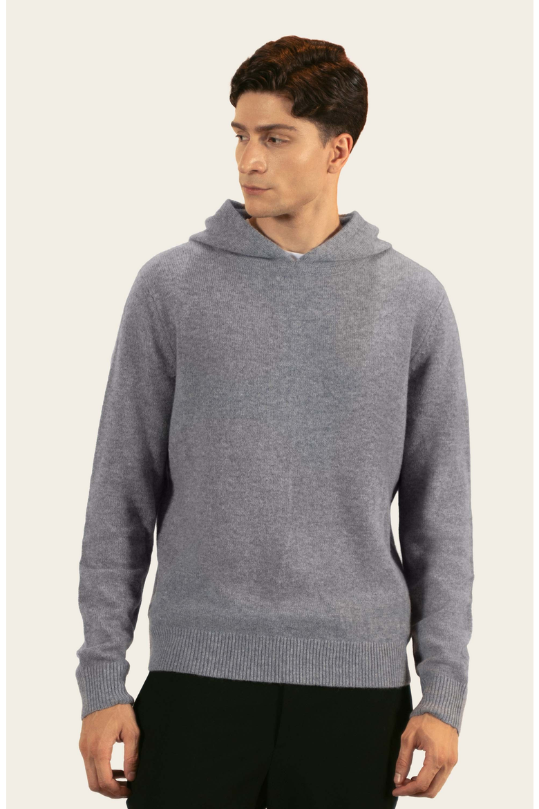 Jasper Cashmere Hoodie, Alternate, color, Heather Gray