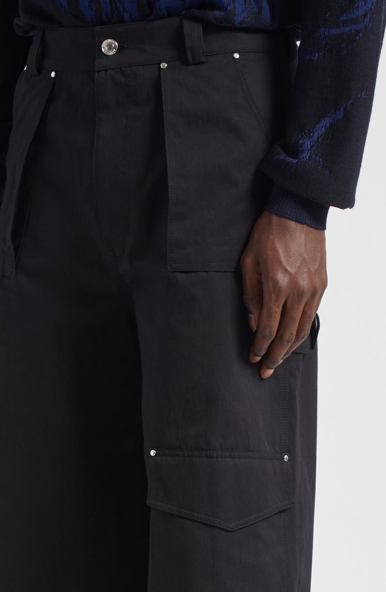 McQueen Workwear Cargo Trousers, Alternate, color, Black