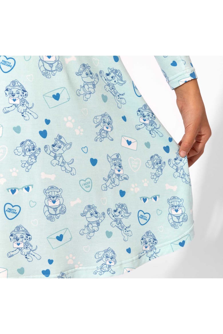 Kids' PAW Patrol Valentine's Blue Long Sleeve Dress, Alternate, color, PAW Valentine Blue
