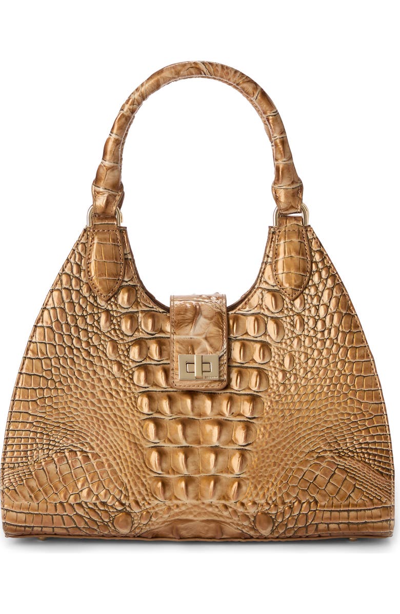 Brahmin Adrian Croc Embossed Leather Shoulder Bag, Main, color,