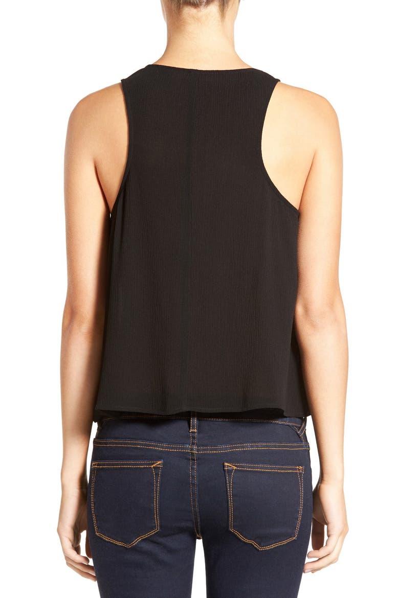 Cross Front Swing Tank, Alternate, color, BLACK