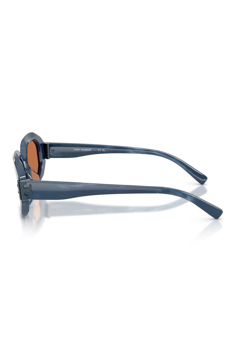51mm Irregular Sunglasses, Alternate, color, NAVY MARBLE / BROWN