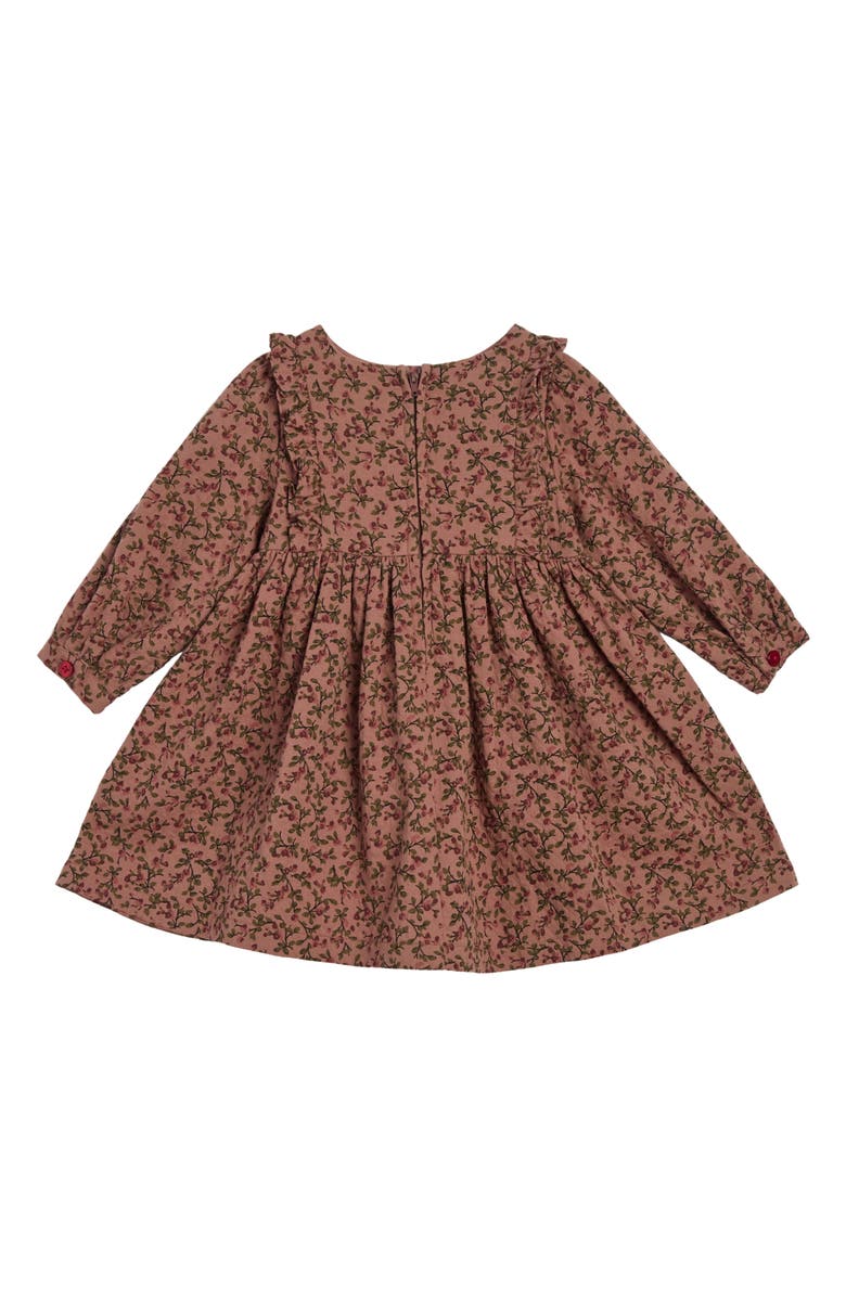 Pippa & Julie Floral Ruffle Long Sleeve Dress with Bloomers, Alternate, color, Brown