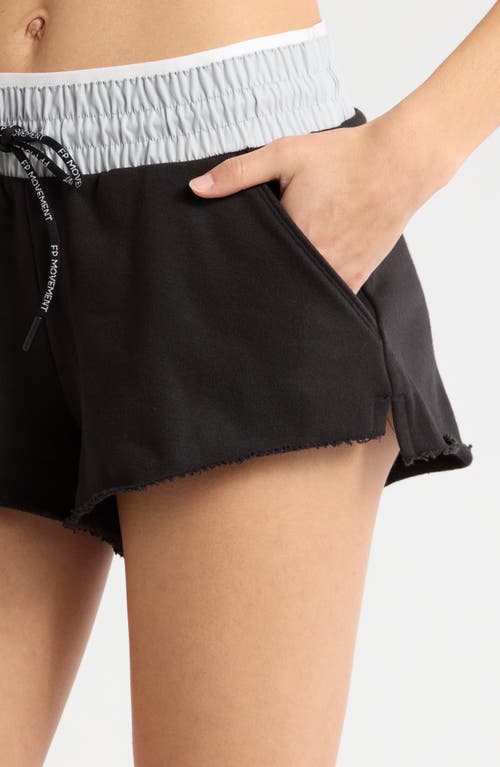 Free People Fp Movement Dream Big Cotton Blend Shorts In Black Combo