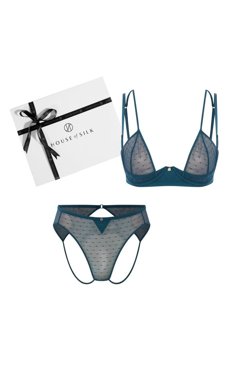 House Of Silk Deep Aqua Gift Set, Main, color, Turquoise
