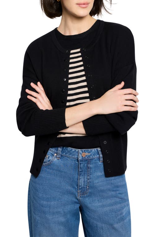 Nic + Zoe Nic+zoe Snap It Up Cardigan In Black