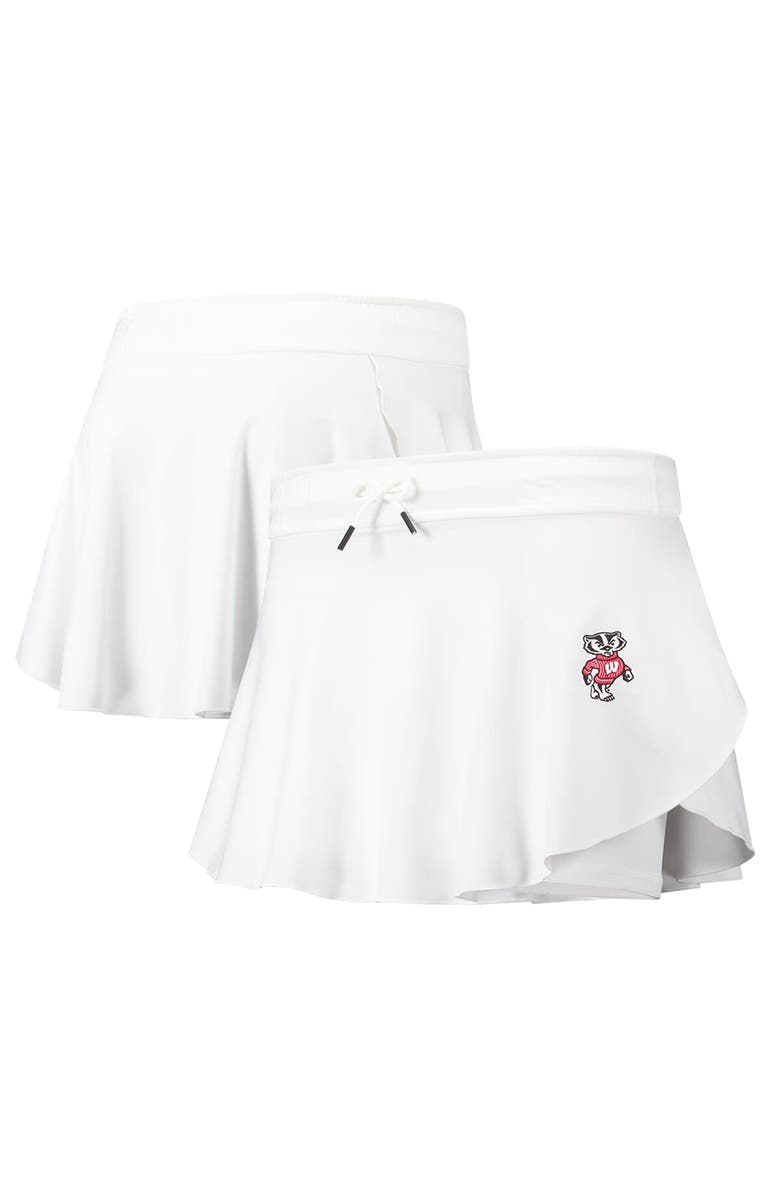 Under Armour Women's Under Armour White Wisconsin Badgers Gameday Split Soft Skort, Main, color, White