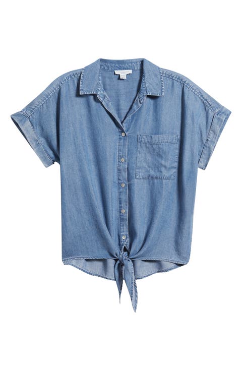 Romi Tie Front Denim Shirt