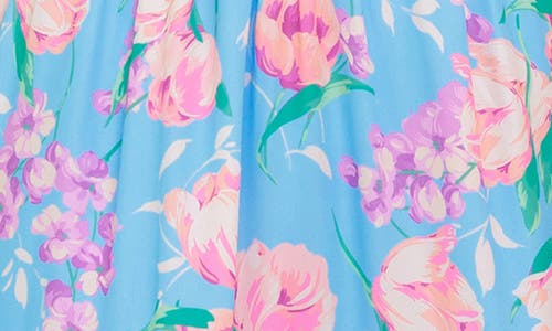 Flying Tomato Floral Twist Sweetheart Neck Midi Dress In Multi