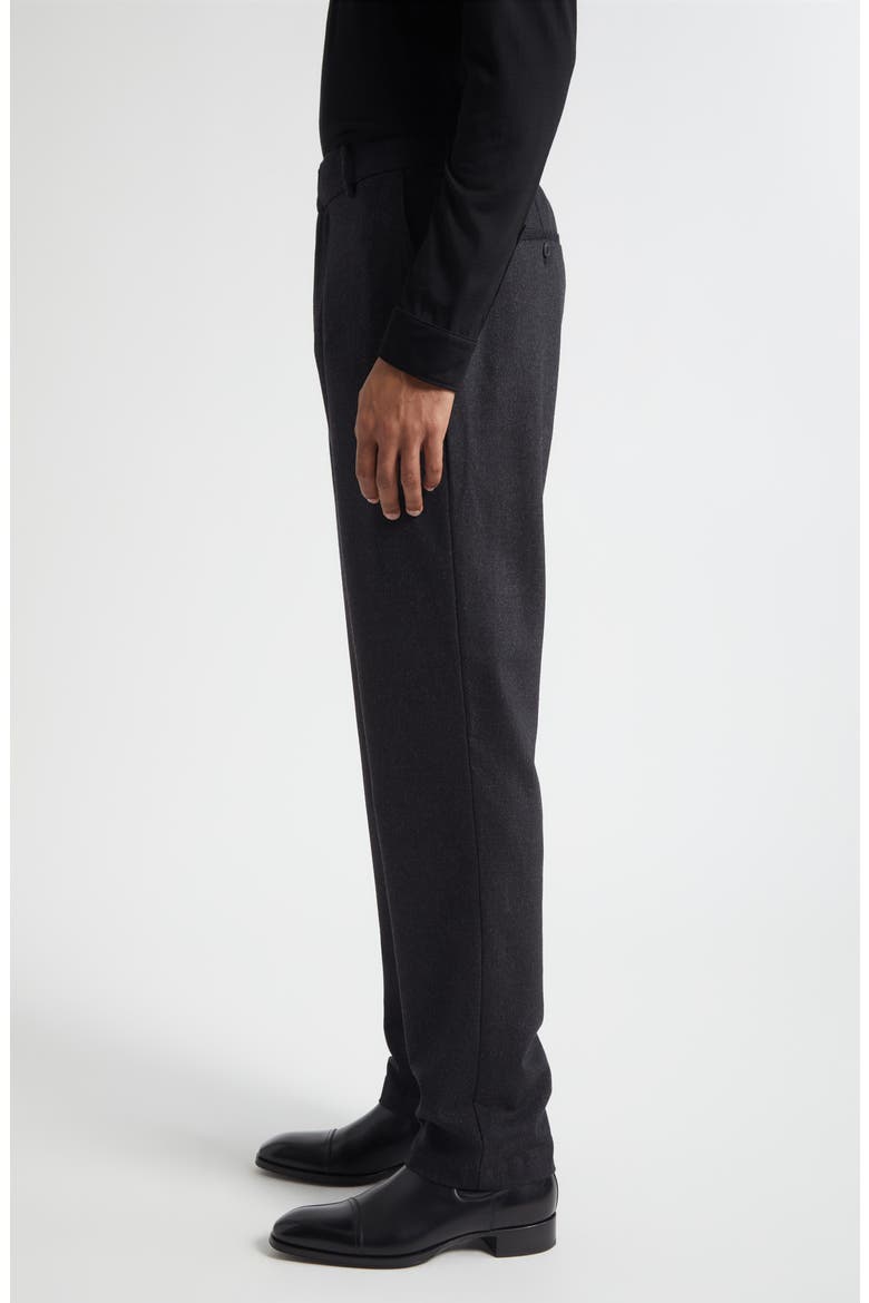 Stretch Virgin Wool & Cashmere Flannel Trousers, Alternate, color, CHARCOAL MELANGE