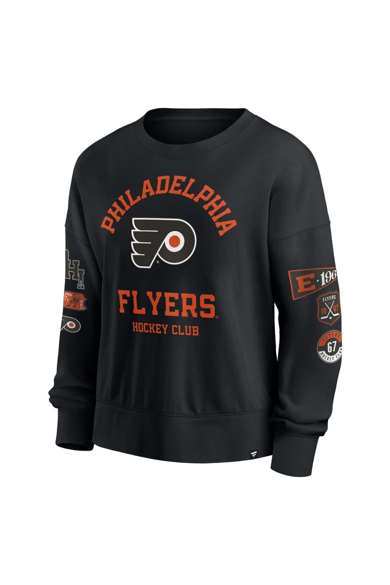Women's Fanatics Black Philadelphia Flyers Go Team Pullover Sweatshirt, Alternate, color, Black