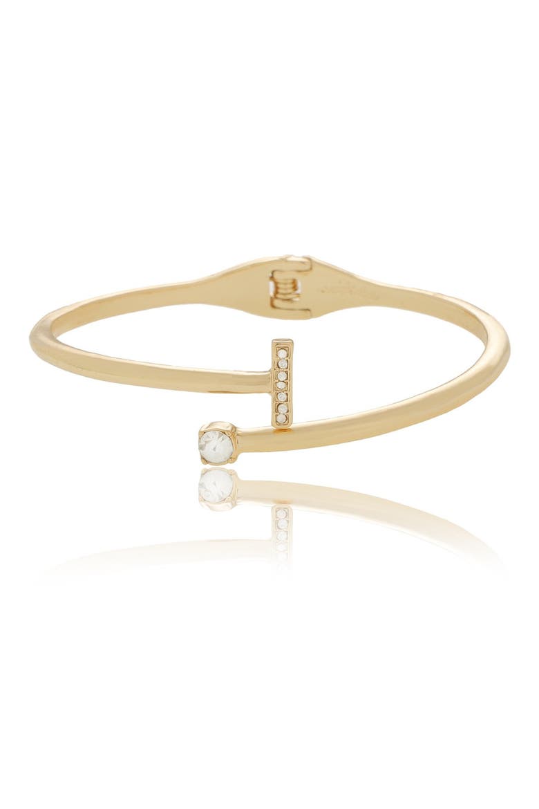 Crystal Bar Cuff Bracelet, Main, color, GOLD