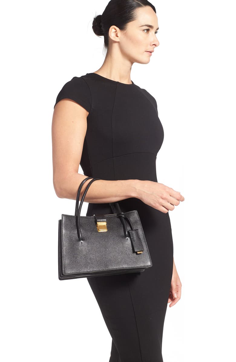 Miu Miu 'Small Madras' Goatskin Leather Satchel, Alternate, color,