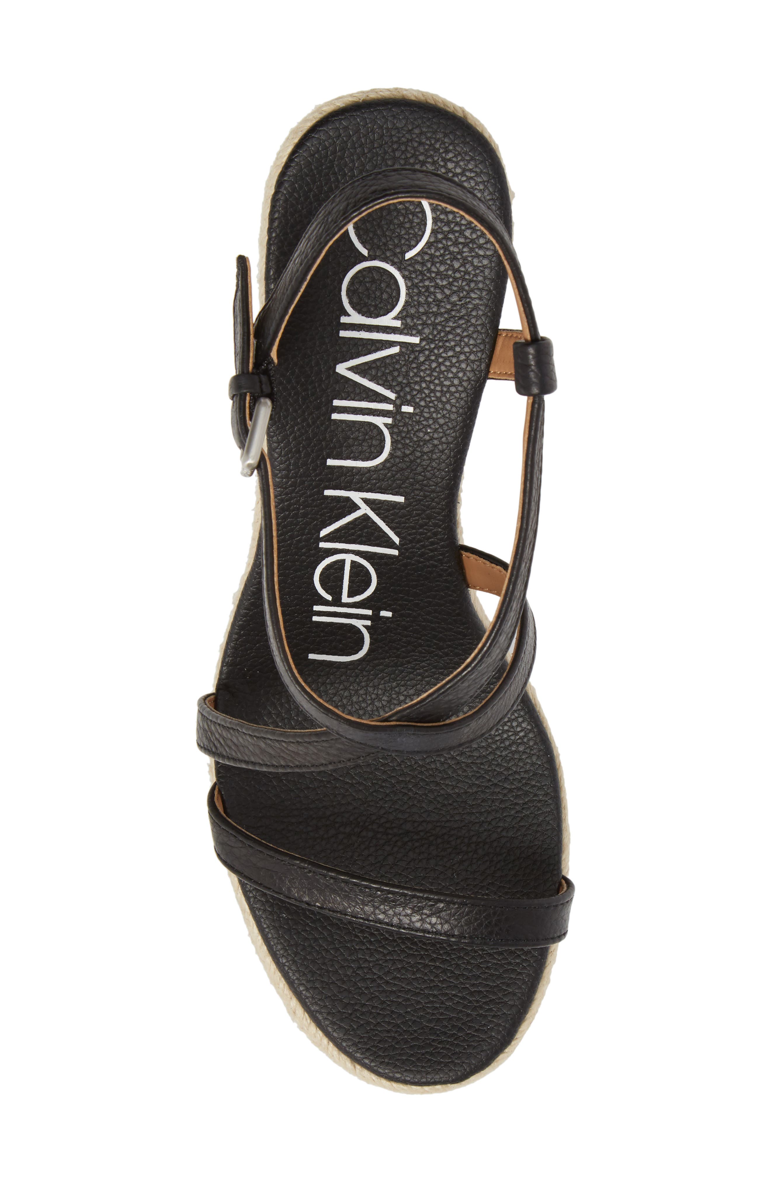 Calvin Klein Bellemine Espadrille Wedge Sandal, Alternate, color, 