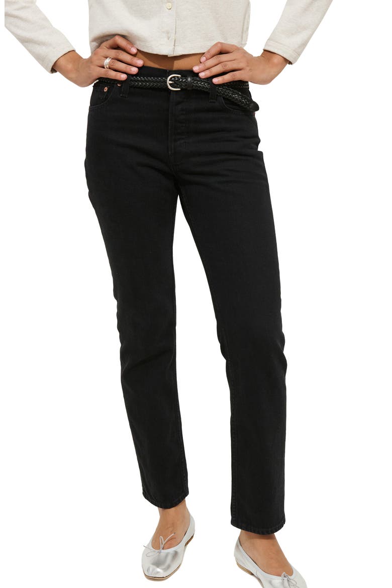 Jane Mid Rise Straight Leg Jeans, Main, color, REYKJAVIK WASH