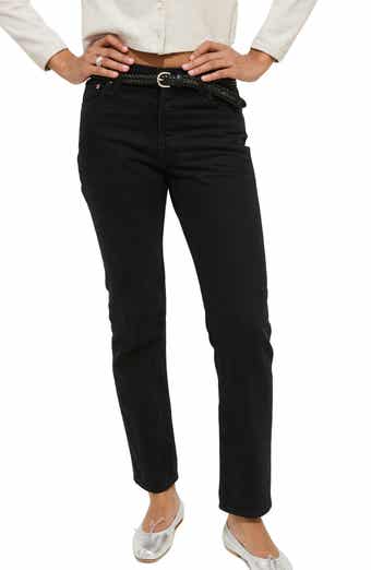 Jane Mid Rise Straight Leg Jeans