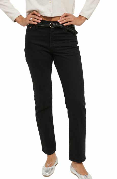 Jane Mid Rise Straight Leg Jeans