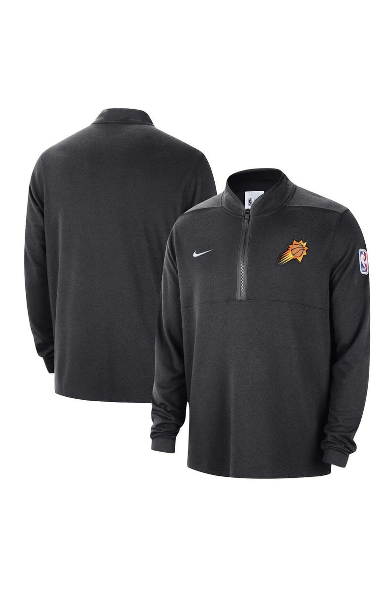 Nike Men's Nike Black Phoenix Suns Authentic Performance Half-Zip Jacket, Main, color, Black