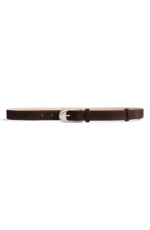 Dome Buckle Leather Belt