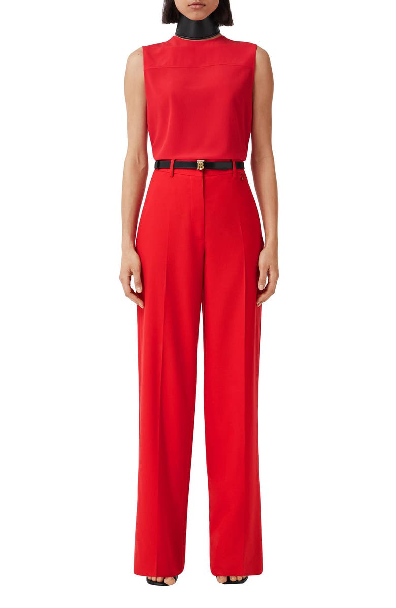 Burberry Jane Women's Wide Leg Virgin Wool Trousers, Alternate, color,