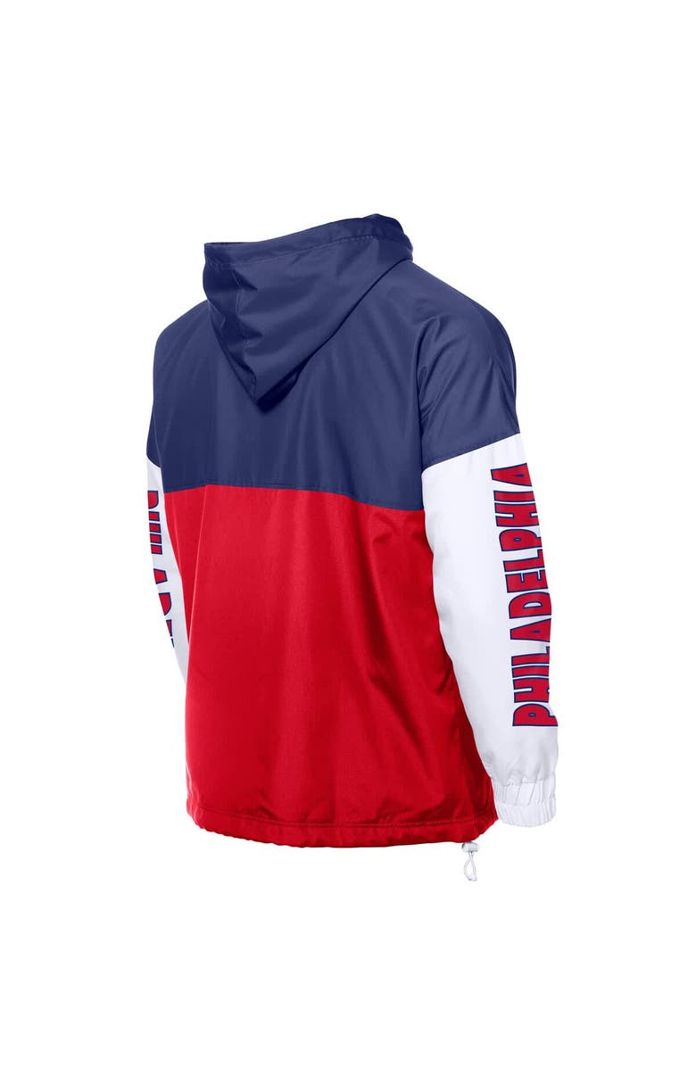 New Era Men's New Era Red/Royal Philadelphia Phillies Color Block Full-Zip Hoodie Windbreaker, Alternate, color, Red