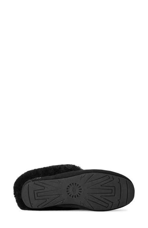 Ugg(r) Ansley Genuine Shearling Trim Suede Mule In Black