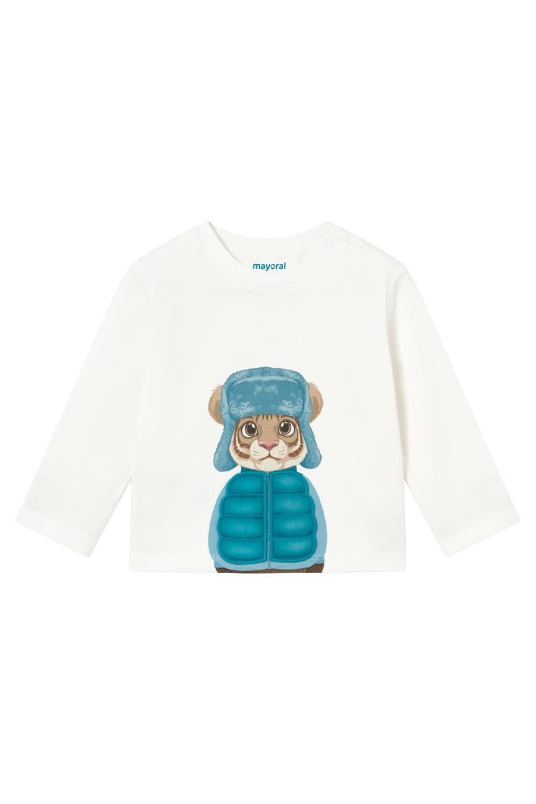 Interactive Tiger T-Shirt, Main, color, White