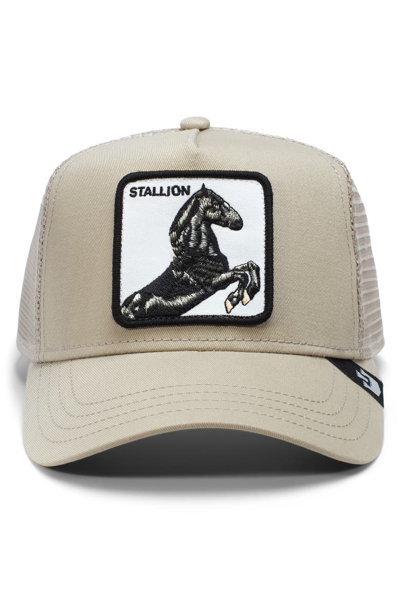 Goorin Bros. The Stallion Trucker Hat, Alternate, color, Khaki