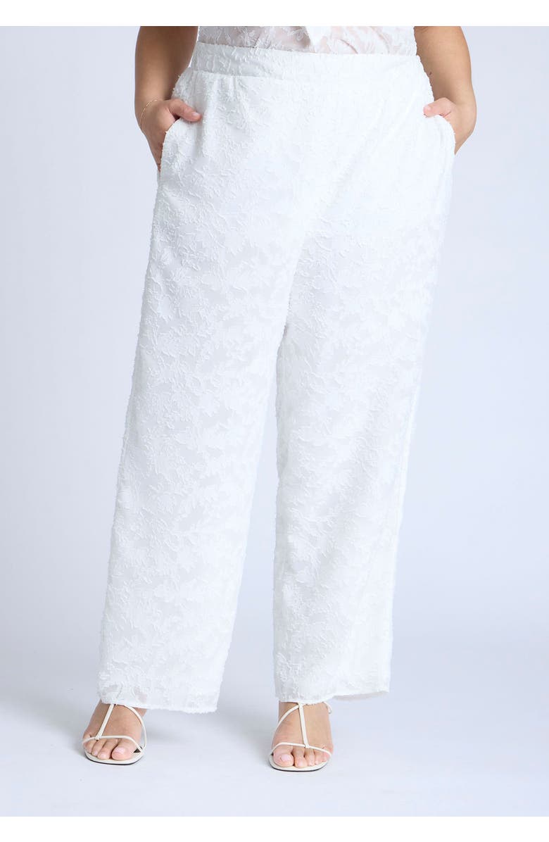 ELOQUII Textured Jacquard Pants, Alternate, color, Jet Stream