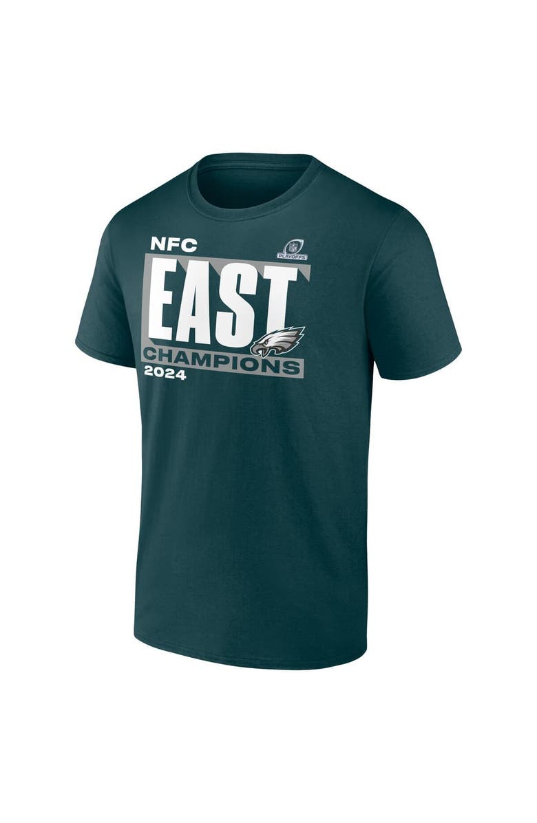 FANATICS Men's Fanatics  Midnight Green Philadelphia Eagles 2024 NFC East Division Champions Conquer T-Shirt, Alternate, color, 