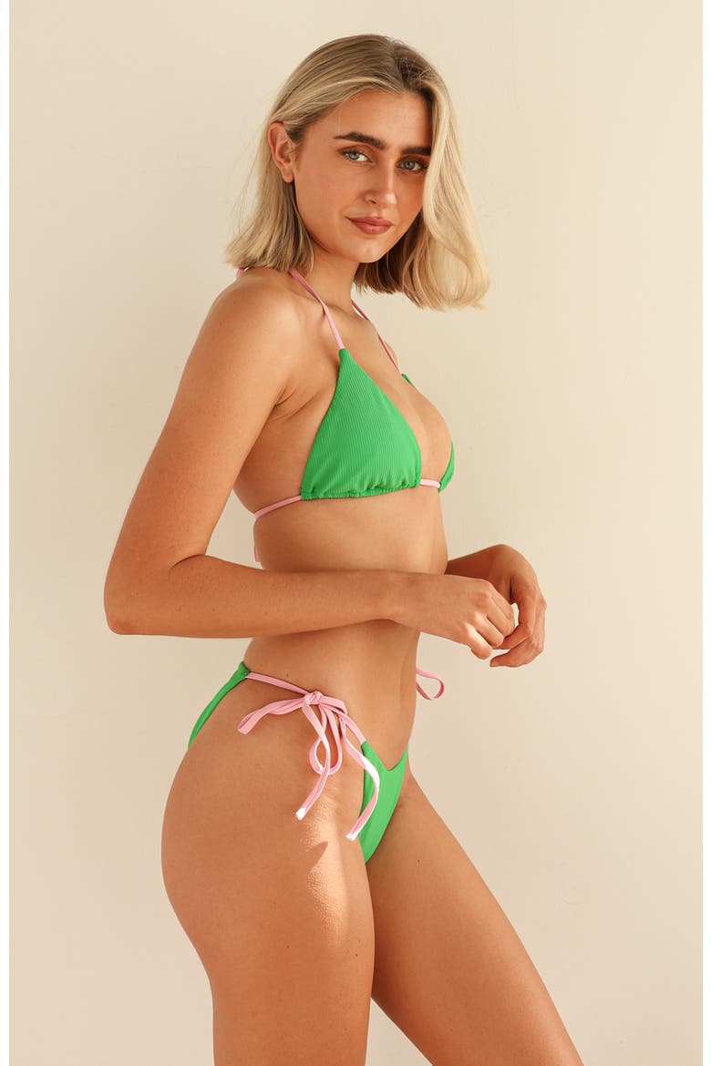 Mia Cheeky Bikini Bottom, Alternate, color, Paradise Palms/Tropical Punch