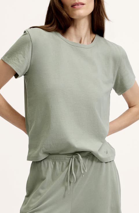 Pima Cotton Crewneck Pajama Top