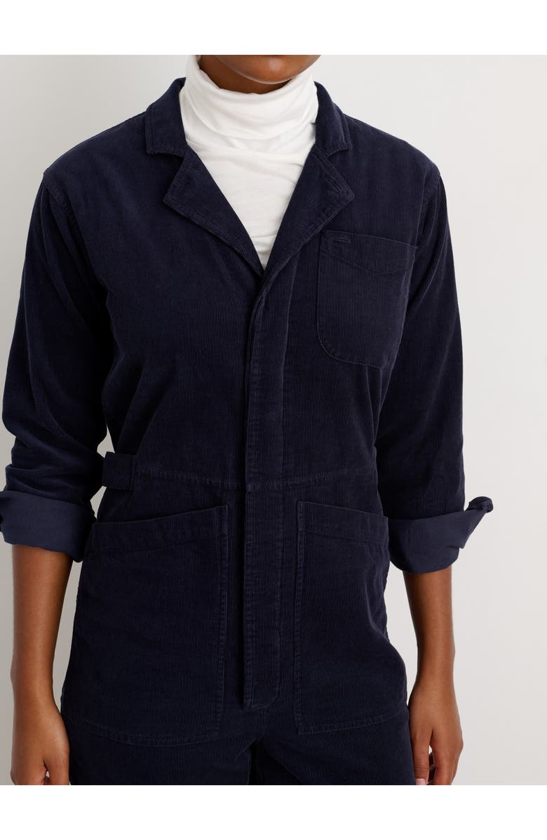 Alex Mill Fine Wale Long Sleeve Crop Cotton Jumpsuit, Alternate, color, 