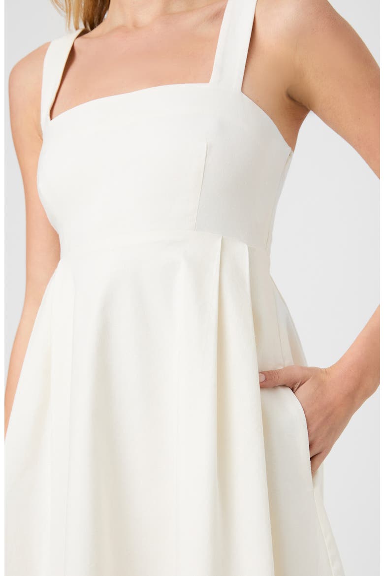 Linen Blend Minidress, Alternate, color, SUMMER WHITE