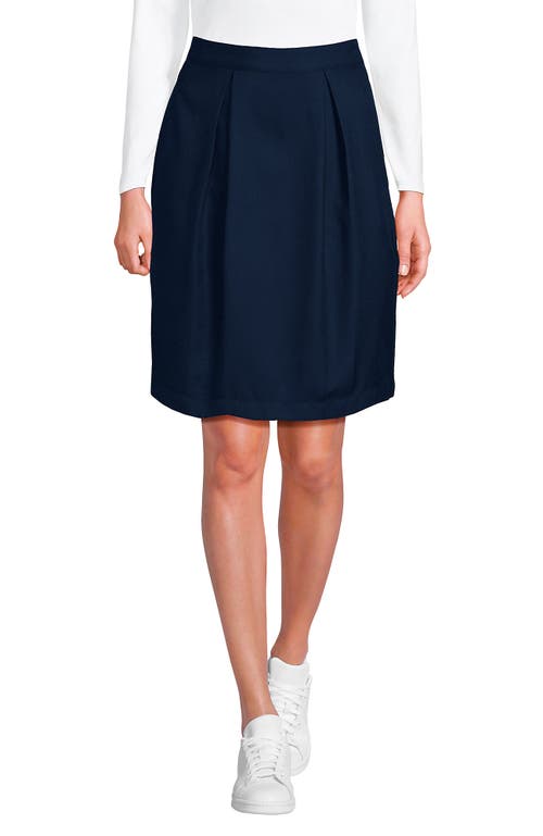 Lands' End School Uniform  Solid Pleated Skort Top Of Knee