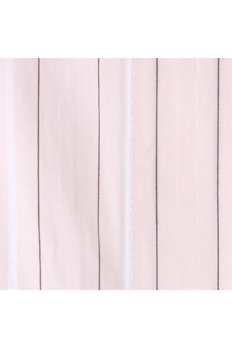 Striped Short-sleeved Cotton Shirt Dress, Alternate, color, PINK / STRIPED