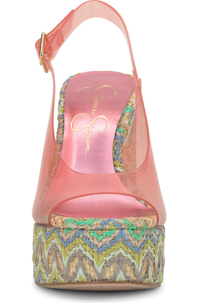 Jessica Simpson Kaliese Slingback Platform Wedge Sandal, Alternate, color, Red 01