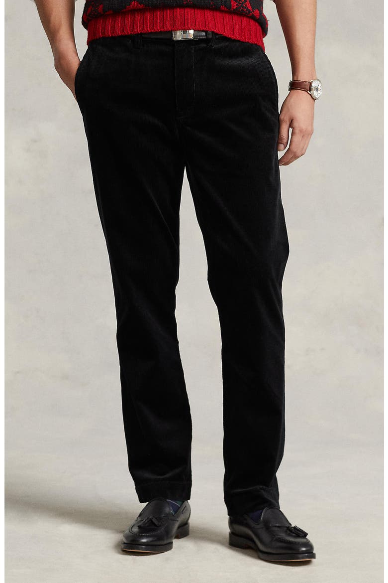 Bedford Stretch Corduroy Pants, Alternate, color, POLO BLACK