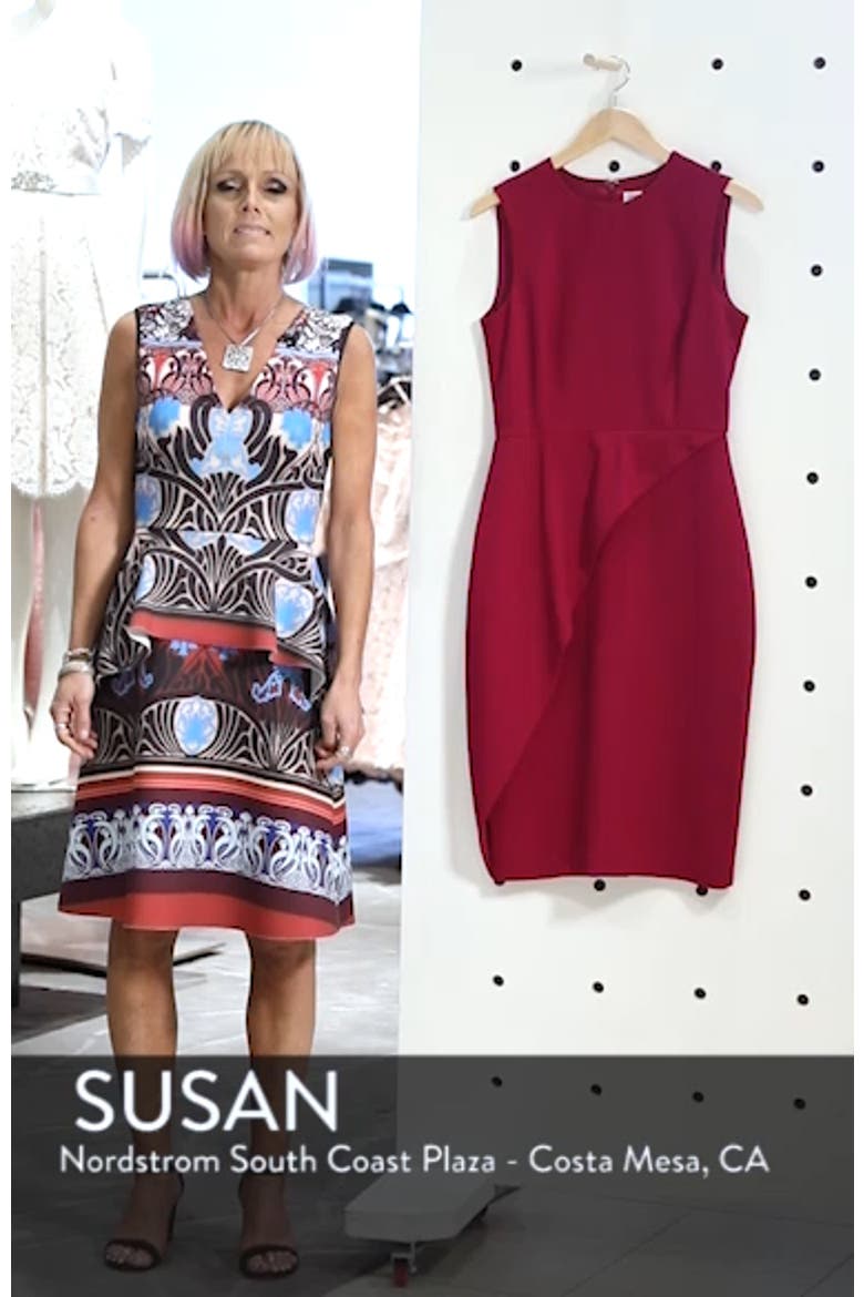 Asymmetrical Ruffle Sheath Dress video