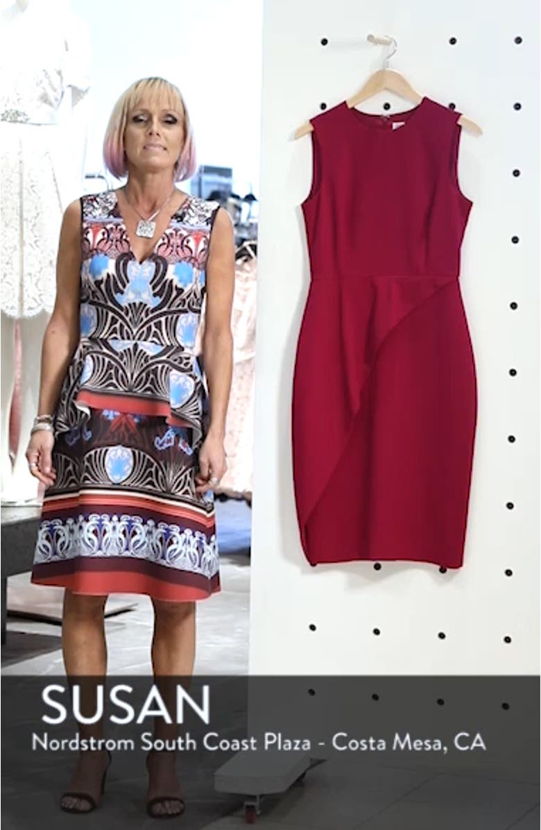 Asymmetrical Ruffle Sheath Dress, sales video thumbnail