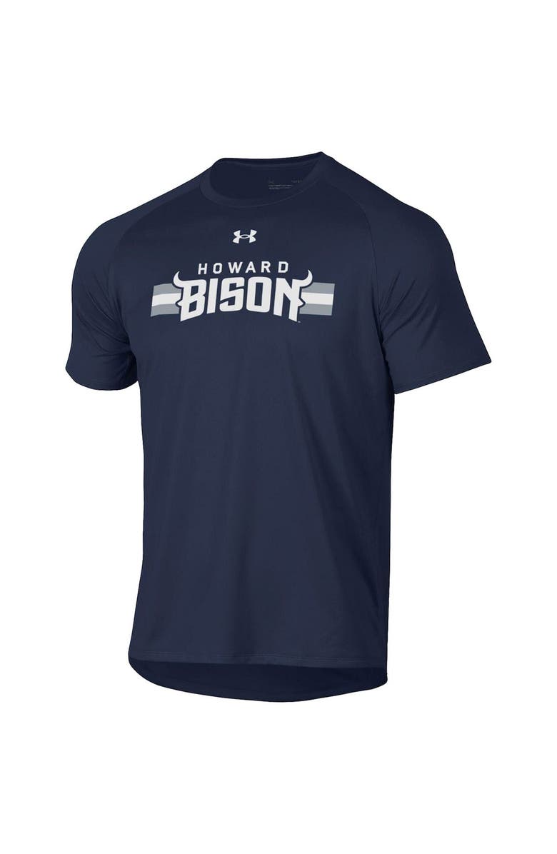 Under Armour Men's Under Armour Navy Howard Bison Logo Stripe Performance Raglan T-Shirt, Alternate, color, 