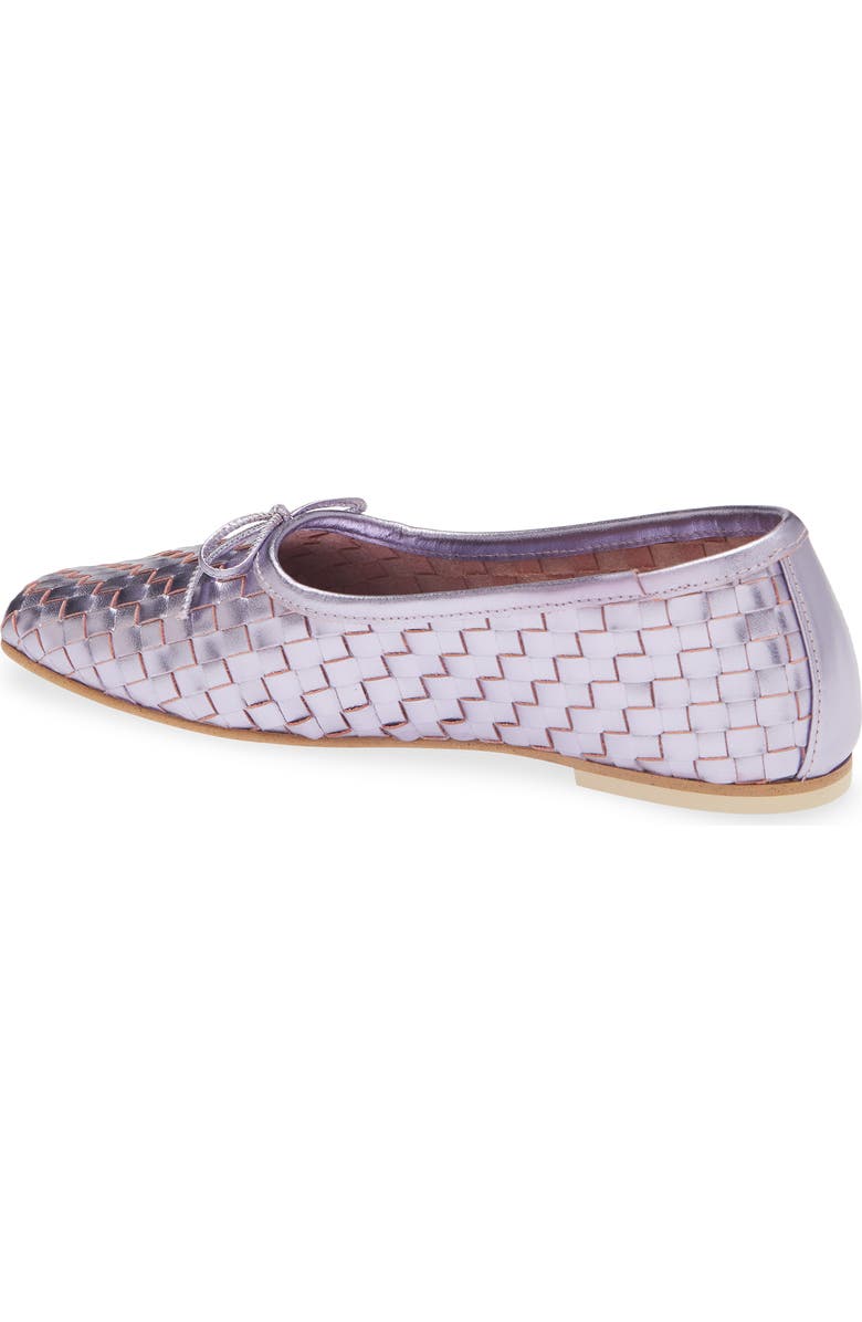 Freda Salvador Woven Square Toe Ballet Flat, Alternate, color, Lilac Metallic