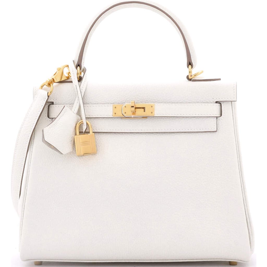 Pre-owned Hermes Hermes Kelly Handbag Light Togo With Gold Hardware 25 In Brown
