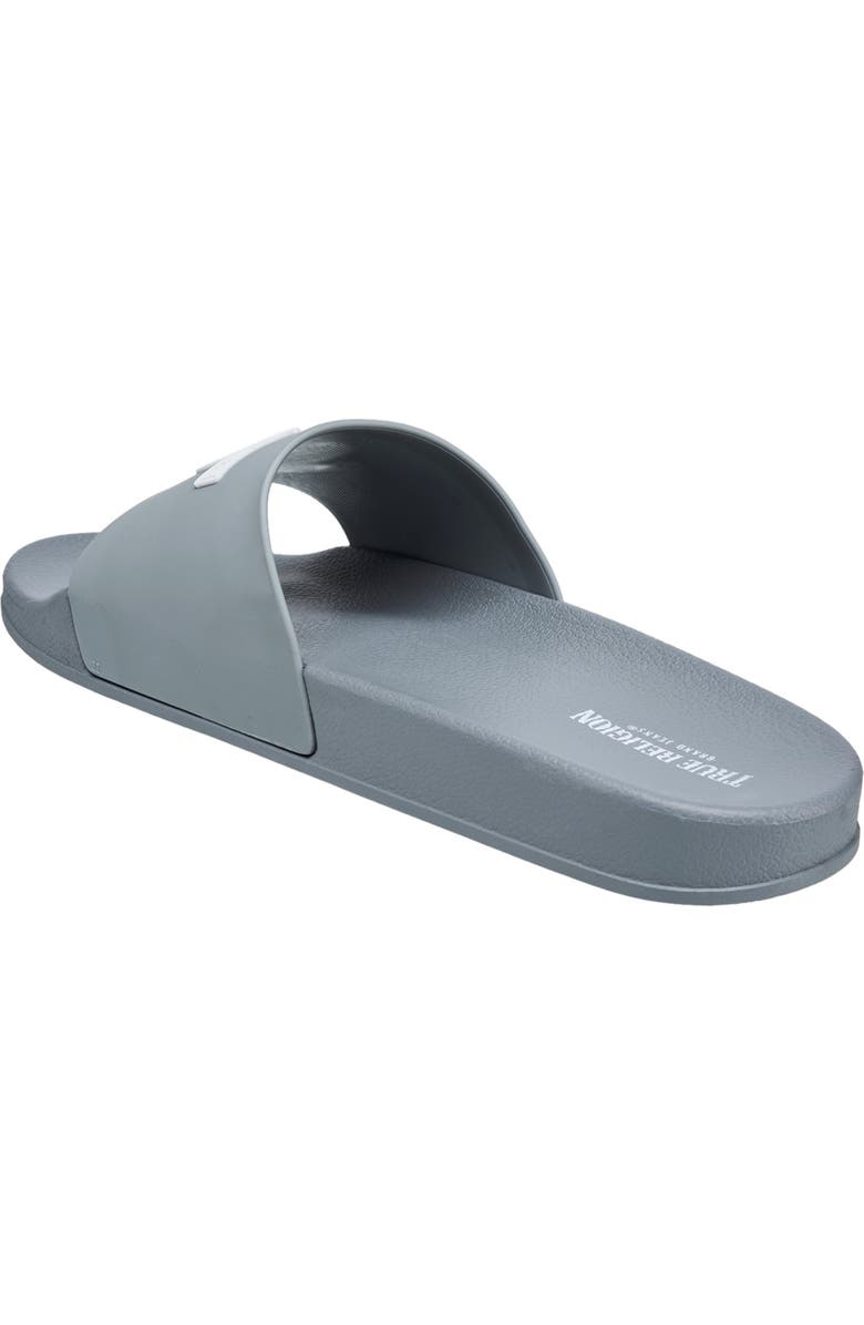 True Religion 112 Logo Slide, Alternate, color, Gray