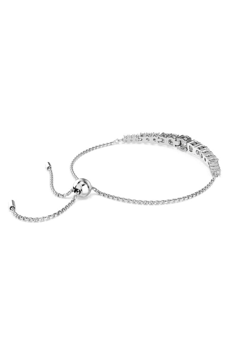 Swarovski Matrix Graduated Zirconia Slider Bracelet, Alternate, color, White/ Silver